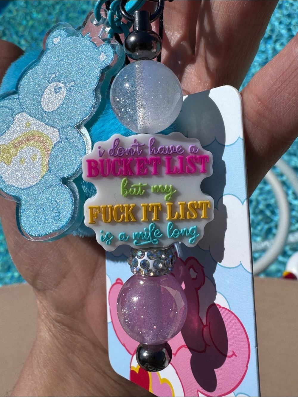 Bucket list funny bag charm and pen - Picture 4 of 10